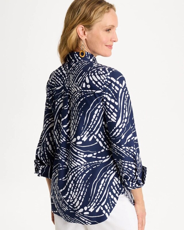 Printed No Iron Stretch Shirt - image 3